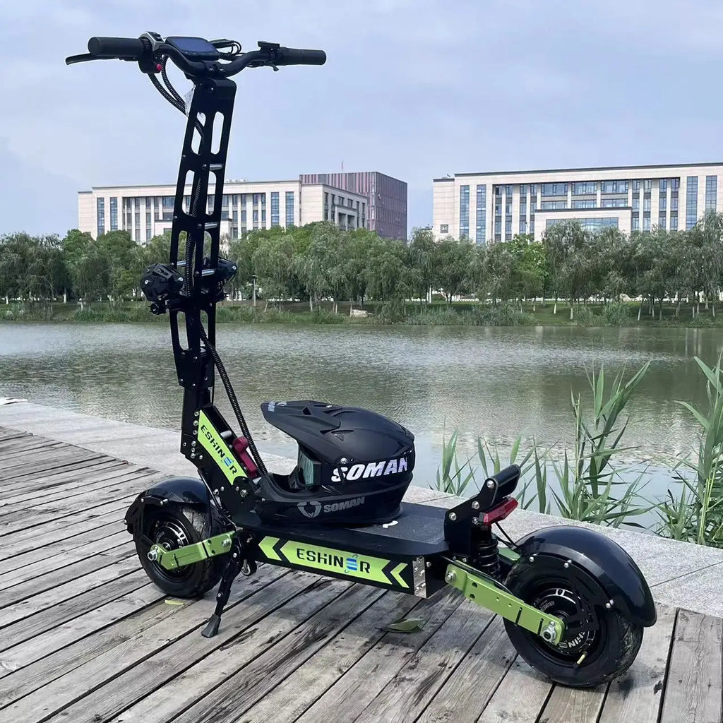 6000W 60V 40Ah 11 Inch Off-Road Tire Kick Scooter Dual Motors Removable Seat Hydraulic Shock Absorption Folding Electric Scooter