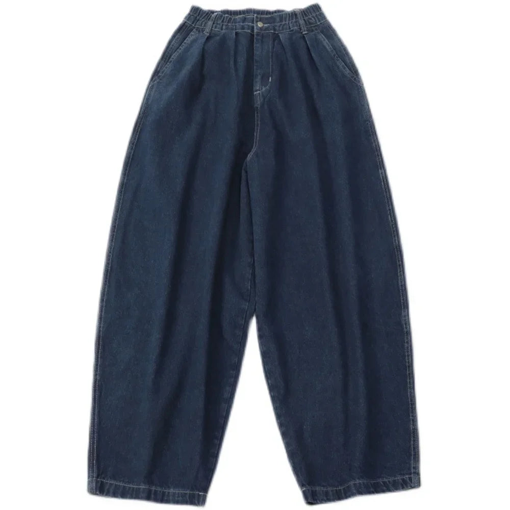 Jean Large Ample Unisexe Style Y2K Streetwear – Bleu Foncé & Bleu Clair | Toutes Saisons
