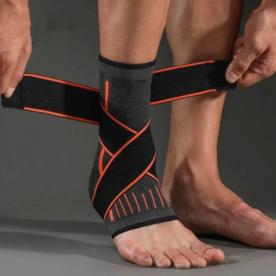 Chevillère de Sport Élastique avec Bandage de Compression