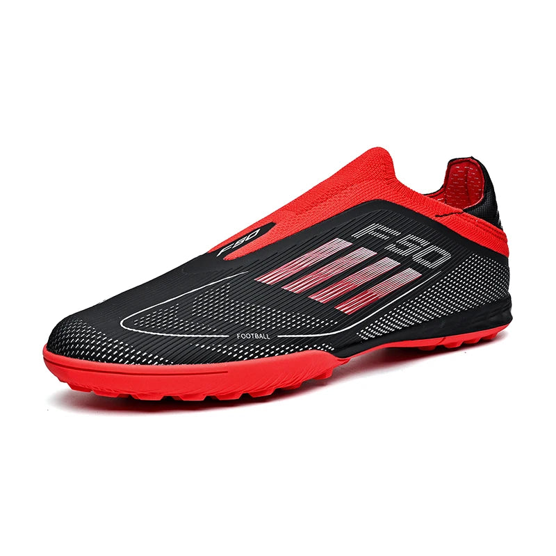 Men's Football Boots Without-lace Youth FG/TF Field Training Studded Fast Soccer Cleats Professional Non Slip Football Shoes
