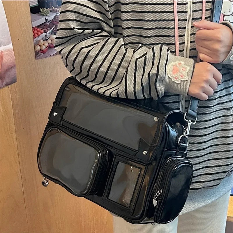 Grand Sac Ita Bag Y2K Kawaii Harajuku – Poche Transparente DIY, Grande Capacité, 6 Coloris, 30x24x10cm