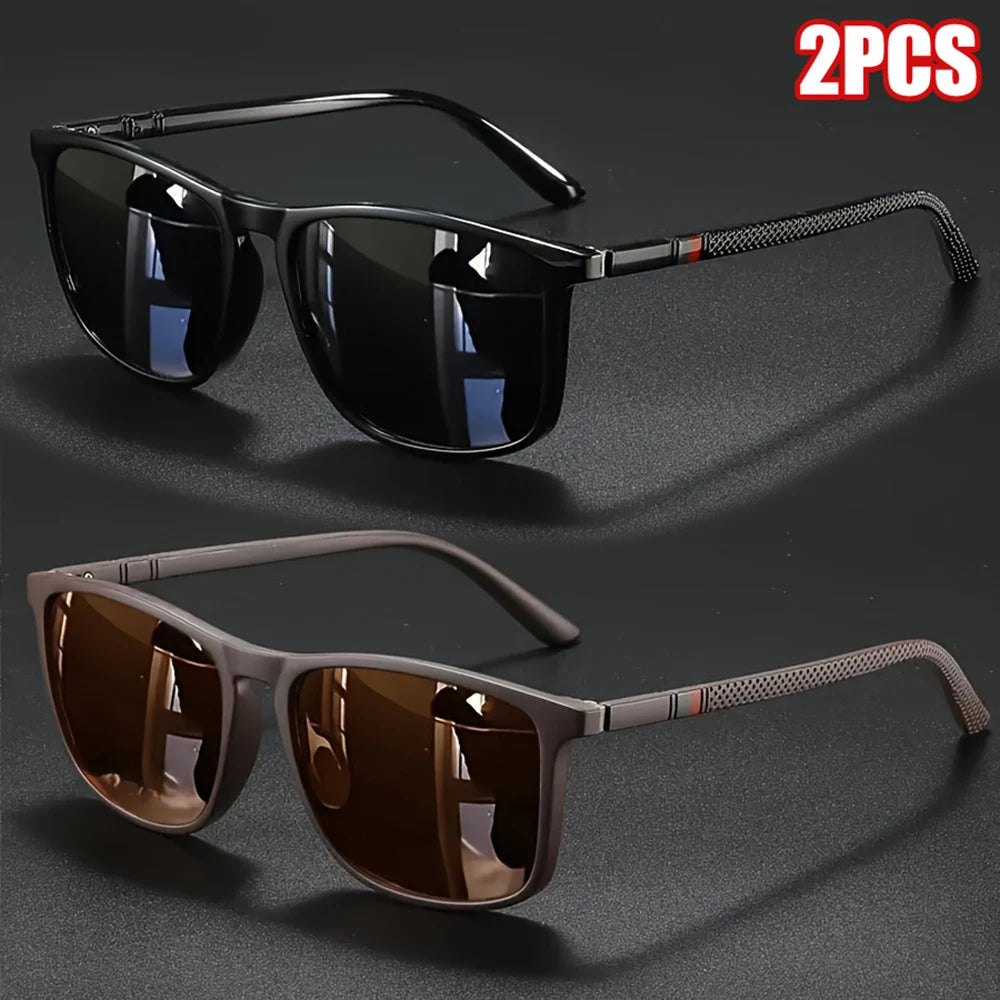 Lunettes de Soleil Polarisées Carrées UV400 – Homme & Femme