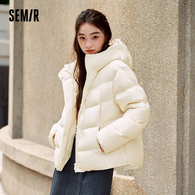 Doudoune Femme Semir Hiver 2026 – Mi-Longue, Imperméable, Duvet de Canard 90%