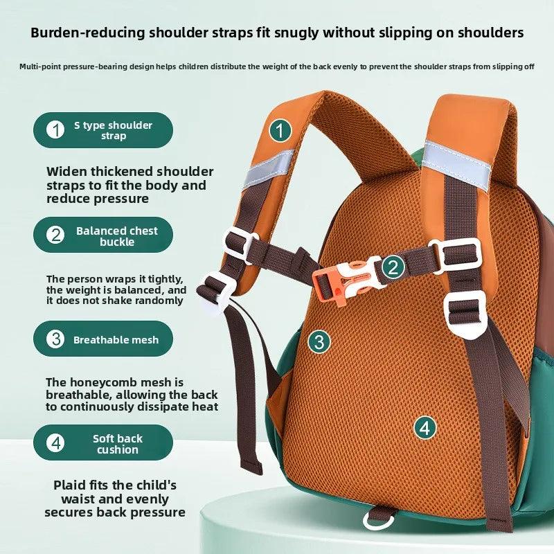 Sac à Dos Enfant Léger Imperméable Cartoon – 3-10 ans | Maternelle & Primaire | Coupe-Pluie