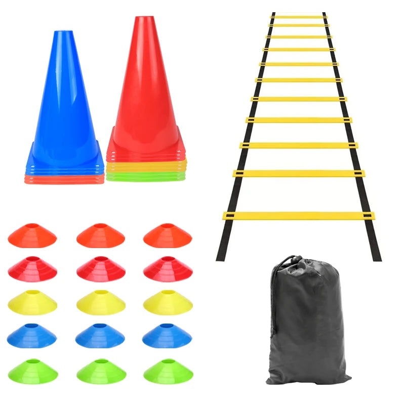 Kit d'Entraînement Football – Vitesse & Agilité | Échelle, Disques, Résistance, Cerceaux