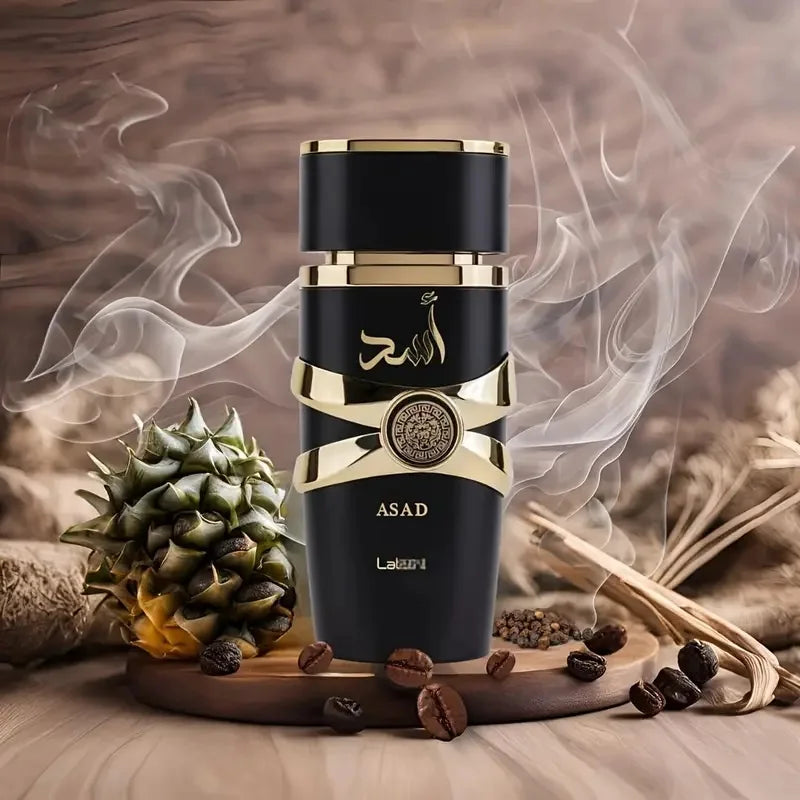 Lattafa Asad Black – Eau de Parfum 100 ml | Fragrance Florale Sans Alcool Unisexe