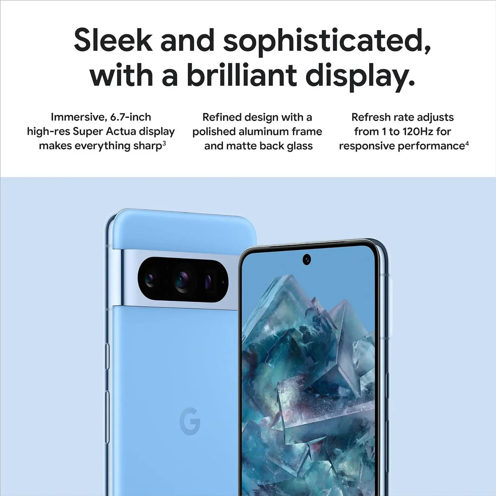 Google Pixel 8 Pro – 6,7" OLED 120Hz, Tensor G3, 50 MP, IP68, 5G, 5050 mAh