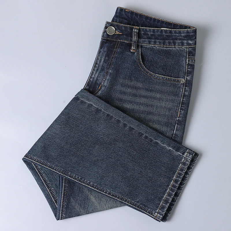 Jean Slim Fit Jambe Droite Homme – Denim Confortable Toutes Saisons
