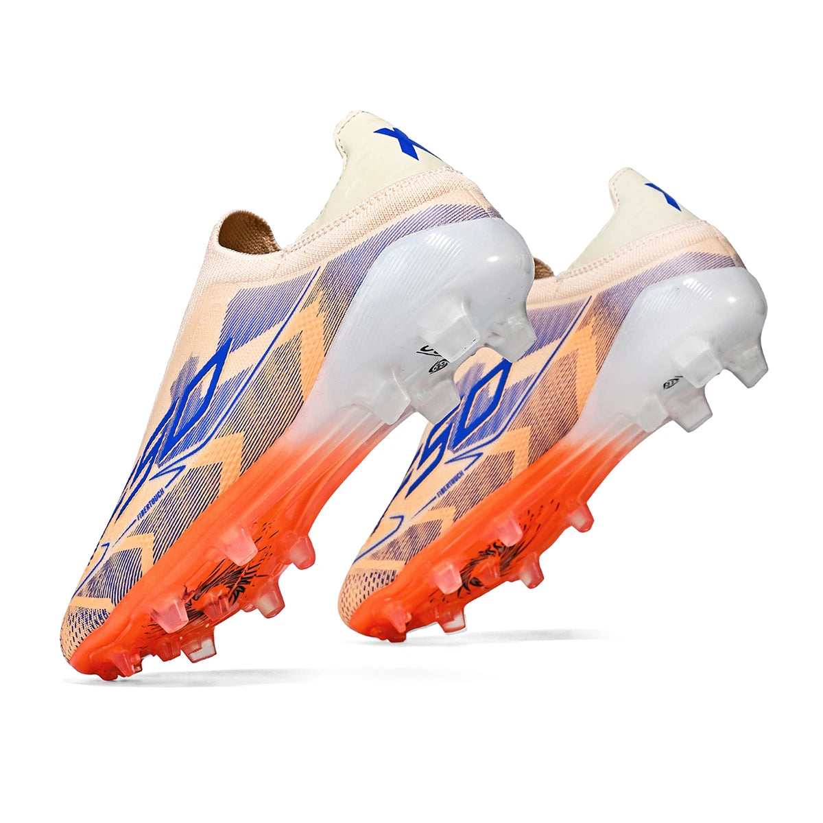Chaussures de Football Unisexe AG/FG – Cuir PU Premium, Crampons TPU Longue Durée, Antidérapant