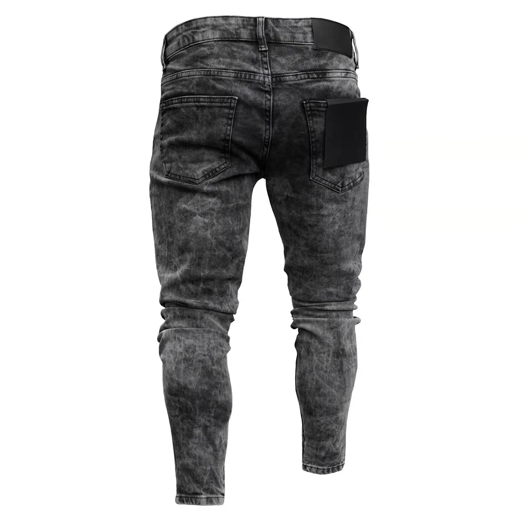 Jean Homme Skinny Pencil Taille Haute – Style Y2K Streetwear Vintage