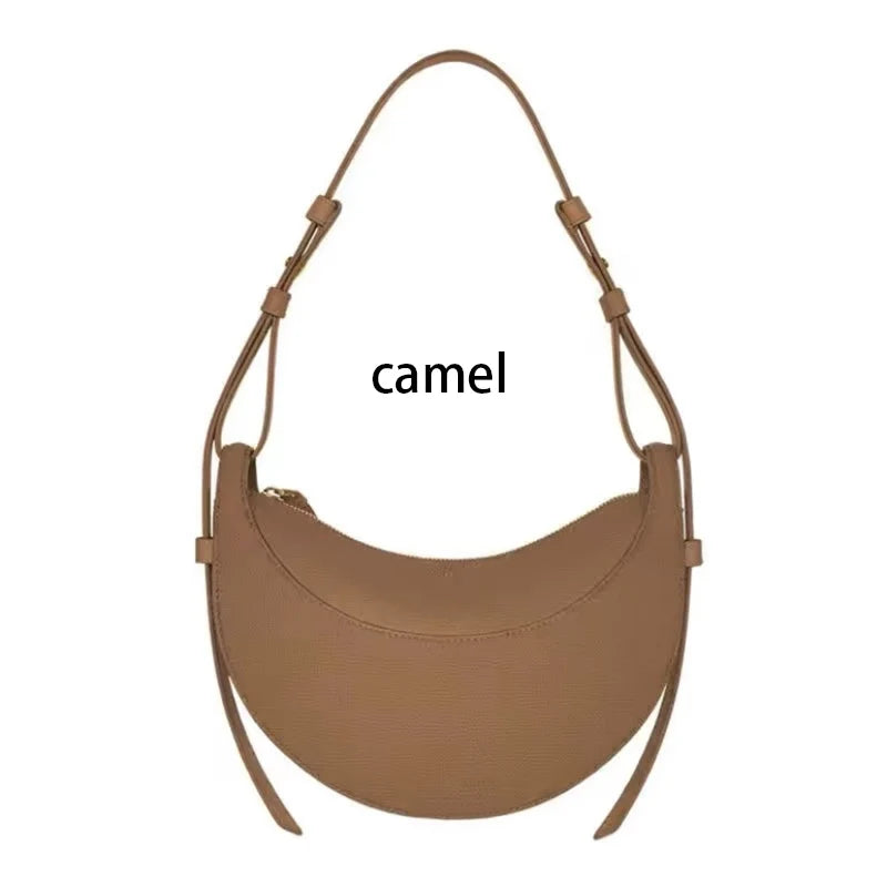 Women's crescent shoulder bag French fashion crossbody bag zipper