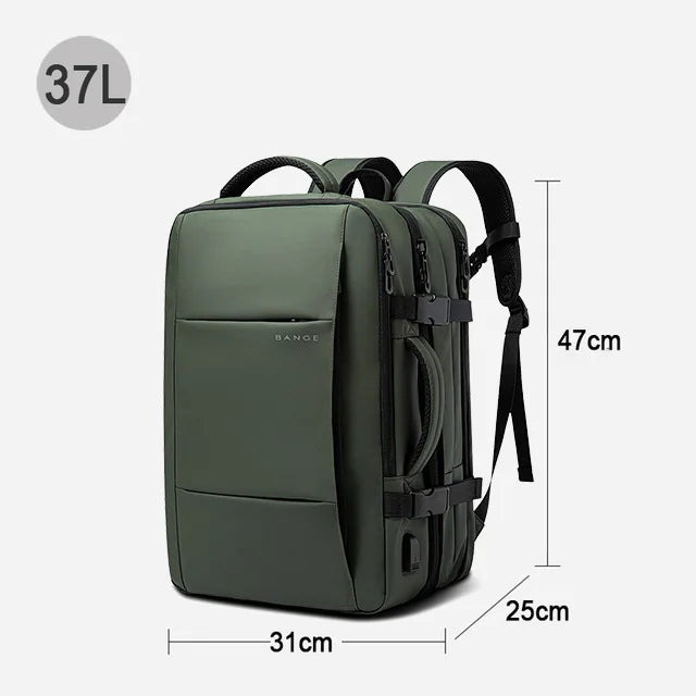 Sac à Dos Business Voyage BANGE – Grande Capacité 37-45L | Port USB | Laptop 17,3"