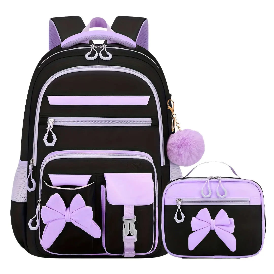 Cute Student Backpack 3pcs/set Primary Schoolbag Rabbits and Quicksand Kawaii Student Backpack Teenage Girls Handbag Rucksack
