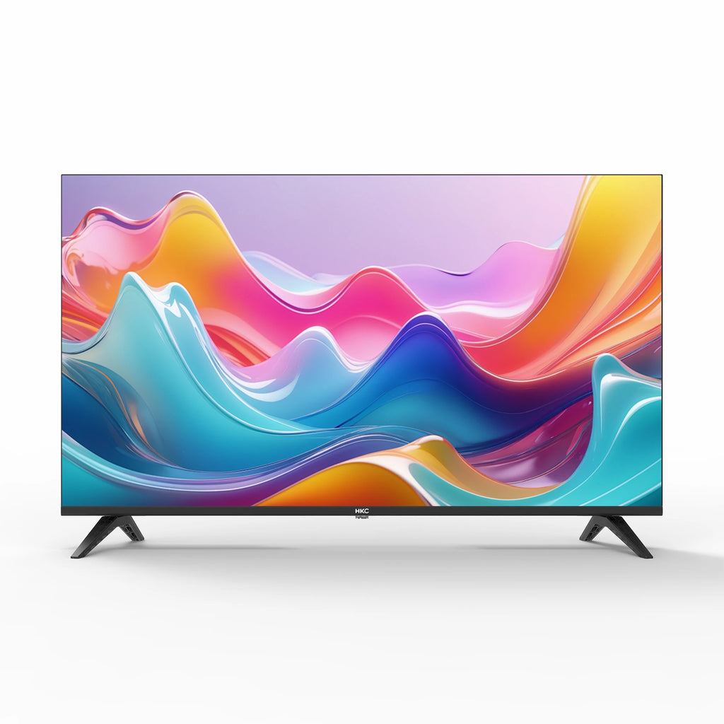 TV HKC 40" FHD Basique – Dolby Audio | DVB-T2/S2/C | 3x HDMI | Direct LED | Finition Métal | Noir