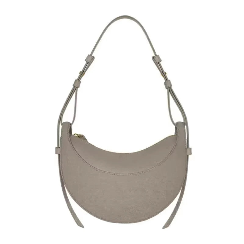 Women's crescent shoulder bag French fashion crossbody bag zipper