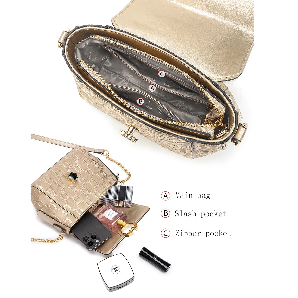 FOXER Luxury Brand Women's Shoulder Bag Cowhide Leather Gold Elegant Female Flap Bag 2026 Fashion Lady Crossbody Bag Purse
