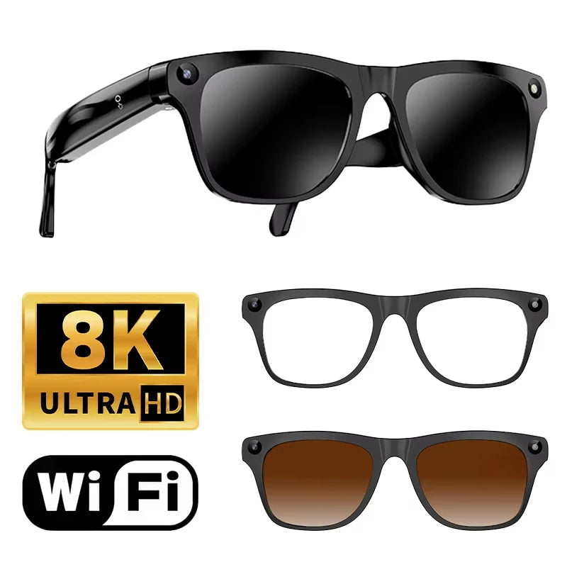 Lenovo Upgrade Smart AI Glasses 800W HD 8K Shooting Camera Photo Video Voice Call Translation Bluetooth AI Smart Glasses