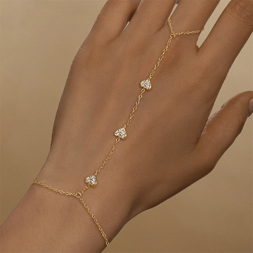 Bracelet Charme Femme en Argent 925 – Zircon Œil de Cheval & Chaîne Anneau | Or & Argent