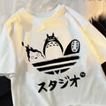 100% Baumwolle Japanischer Anime-Print Streetwear T-Shirts Damen T-Shirts Egirl Koreanische Manga Grafik T-Shirts Oberteile Damenbekleidung