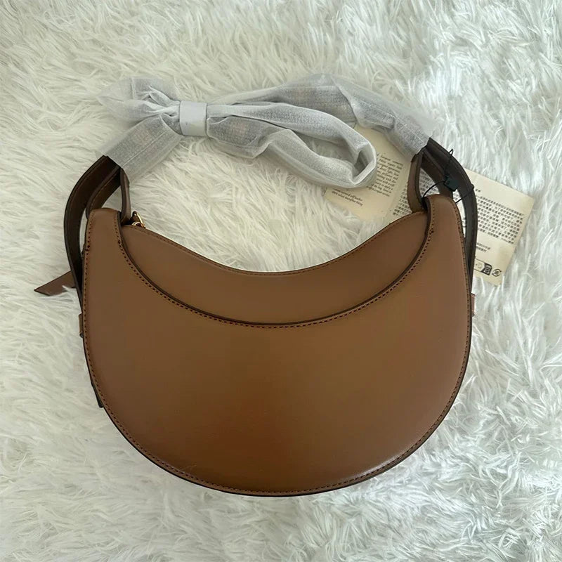 Women's crescent shoulder bag French fashion crossbody bag zipper