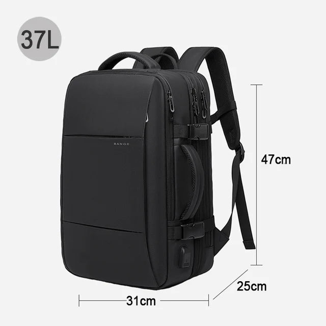 Sac à Dos Business Voyage BANGE – Grande Capacité 37-45L | Port USB | Laptop 17,3"