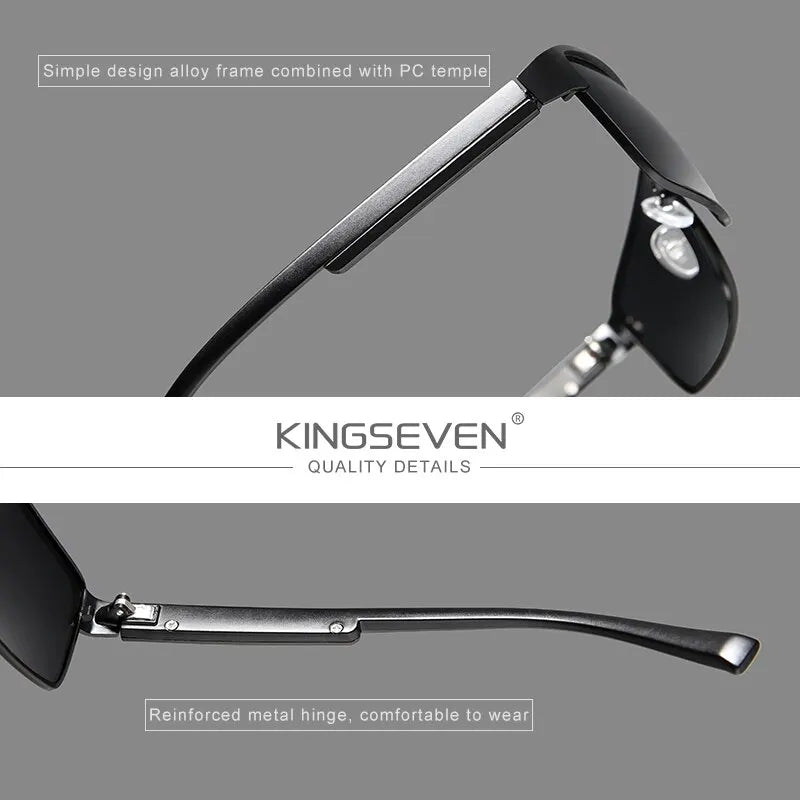 Lunettes de Soleil KINGSEVEN Polarisées Photochromiques – Anti-Reflets UV400 Conduite Mixte