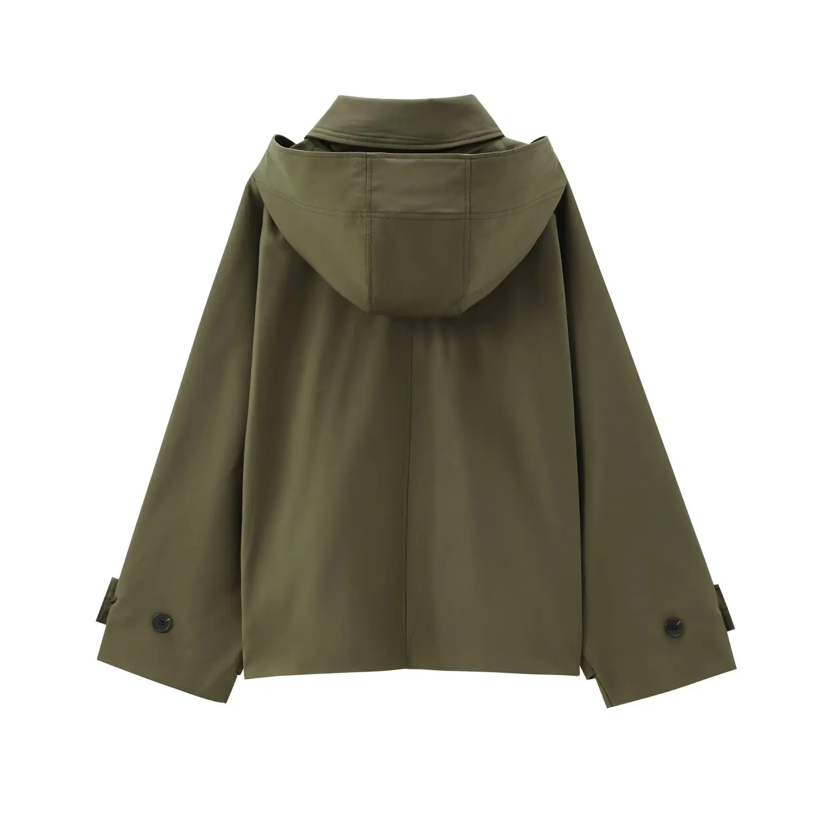 Damen Trenchcoat mit Kapuze – Weite Passform, lange Ärmel | Herbst-Winter