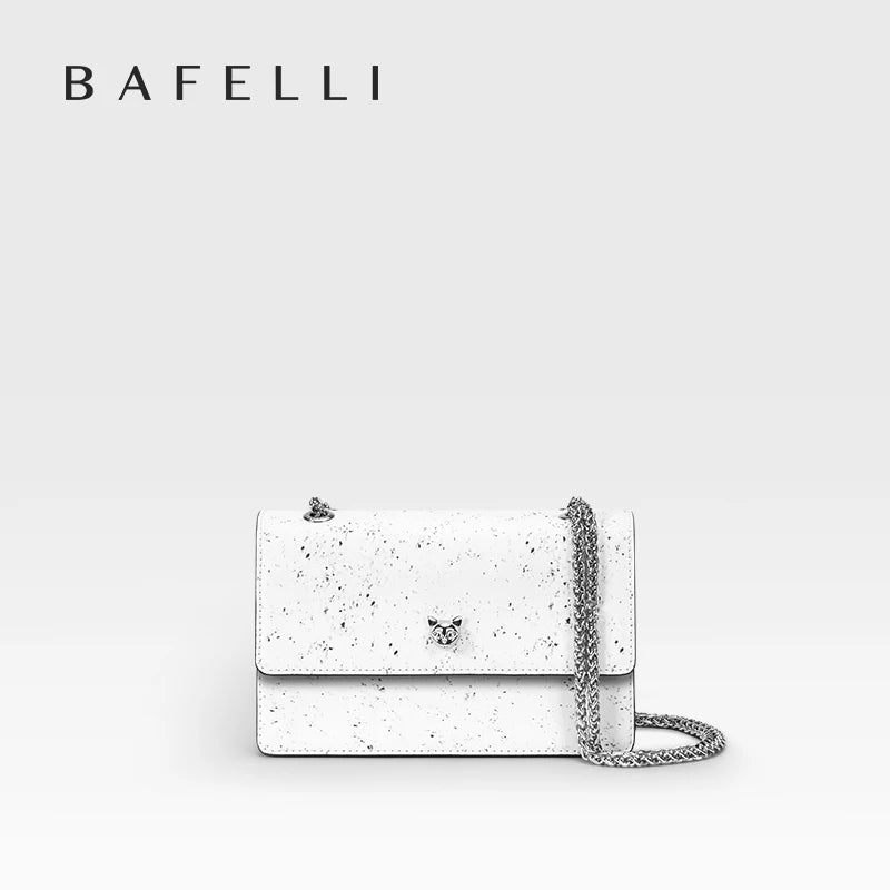 Mini Sac Bandoulière Luxe BAFELLI – Chaîne & Cuir Véritable, Style Classique Femme
