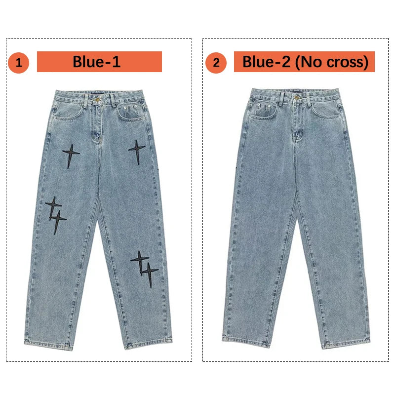 Jean Baggy Wide Leg Cargo Homme Korean Streetwear High Street 2 Coloris Tailles S-3XL Asia