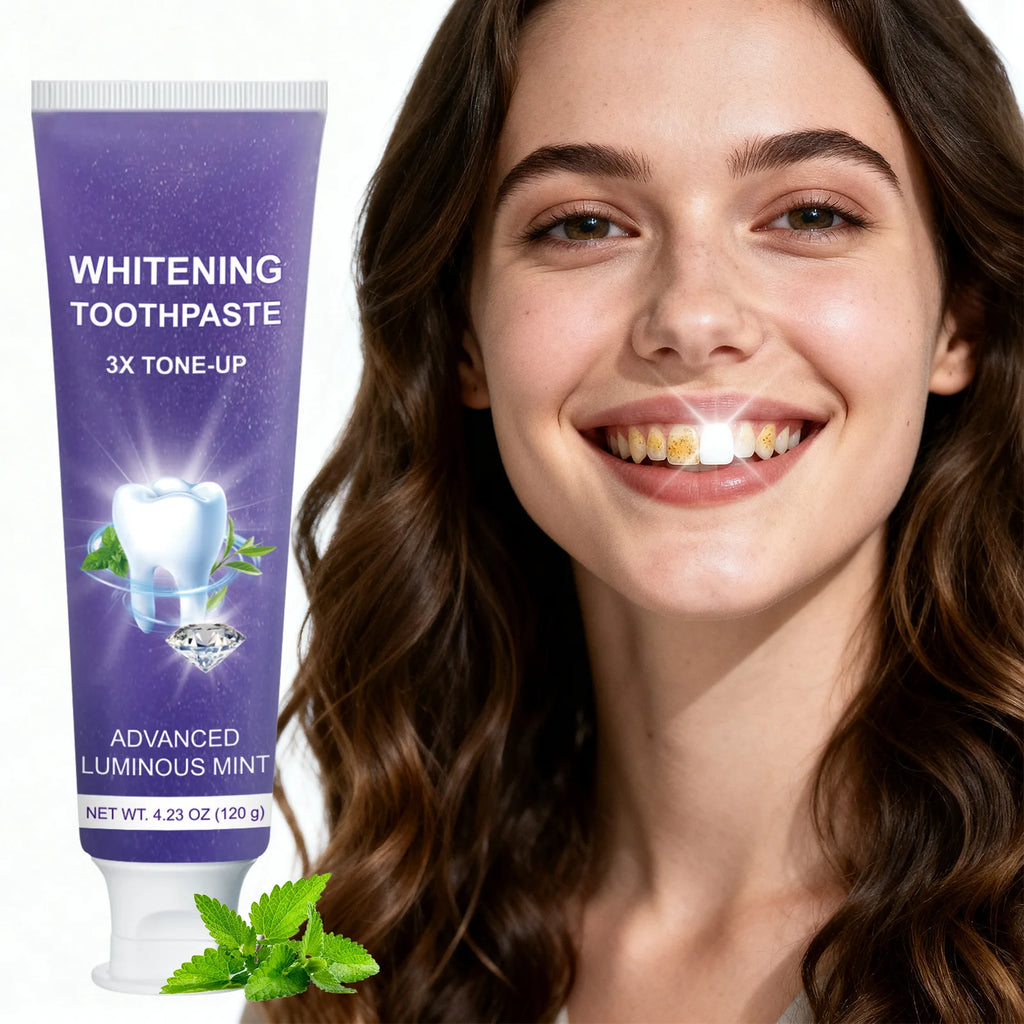 9D 5DPurple Teeth Whitening Toothpaste Remove Plaque Stains Cleaning Oral Hygiene Dental Bleach Tools Fresh Breath Beauty Health