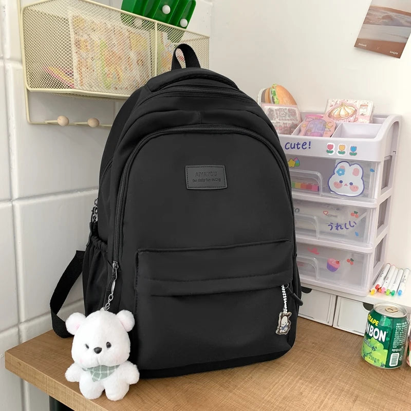 New Stylish Waterproof Rucksack Large Capacity Laptop Backpack Unisex School Book Bag Trendy Accessory For College Girls Boys Men Women Daily Travel Campus Study And Urban Outdoor Activities