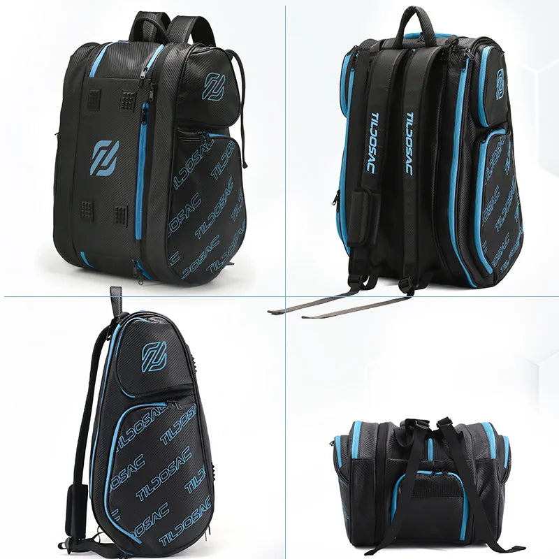 Detachable Pickleball Padel Bag Men Women Insulated Shoes Compartment Pickleball Paddles Racket Backpack Outdoor Gym Sport Bags