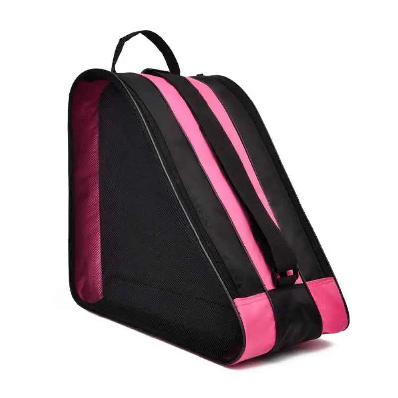 Roller Skates BagLarge Capacity Oxford Cloth Skating Shoes Bag Skating Accessories Carry Case 3 Layers Breathable Ice Skating