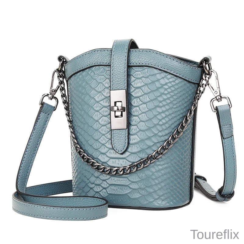 2023 New Genuine Leather Crossbody Bag Women's Small Bag Fashion Texture Crocodile Pattern Shoulder Bag Women's Handbag