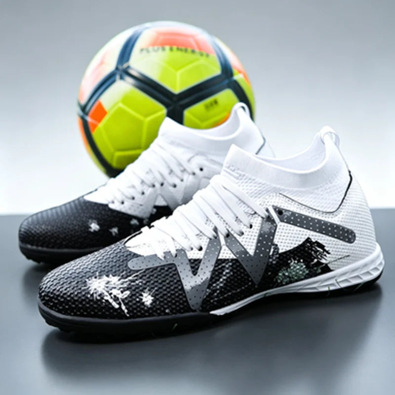 Unisex TF Soccer Shoes, Retro-inspired Design, Premium PU Leather, Durable Rubber Turf Outsole, Blends Style and Performance.