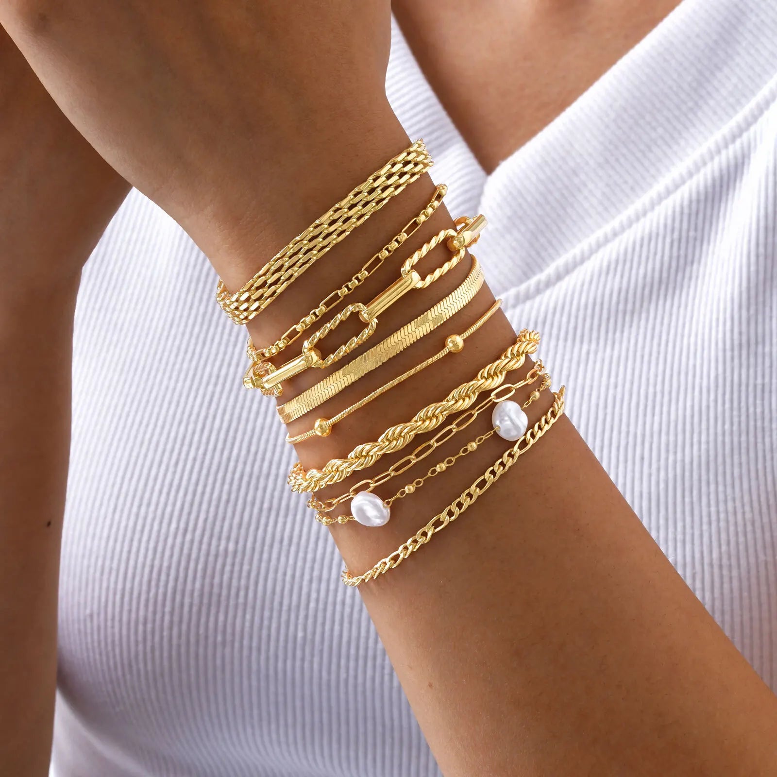 Bracelet Chaîne Acier Inoxydable Waterproof – Plaqué Or Femme