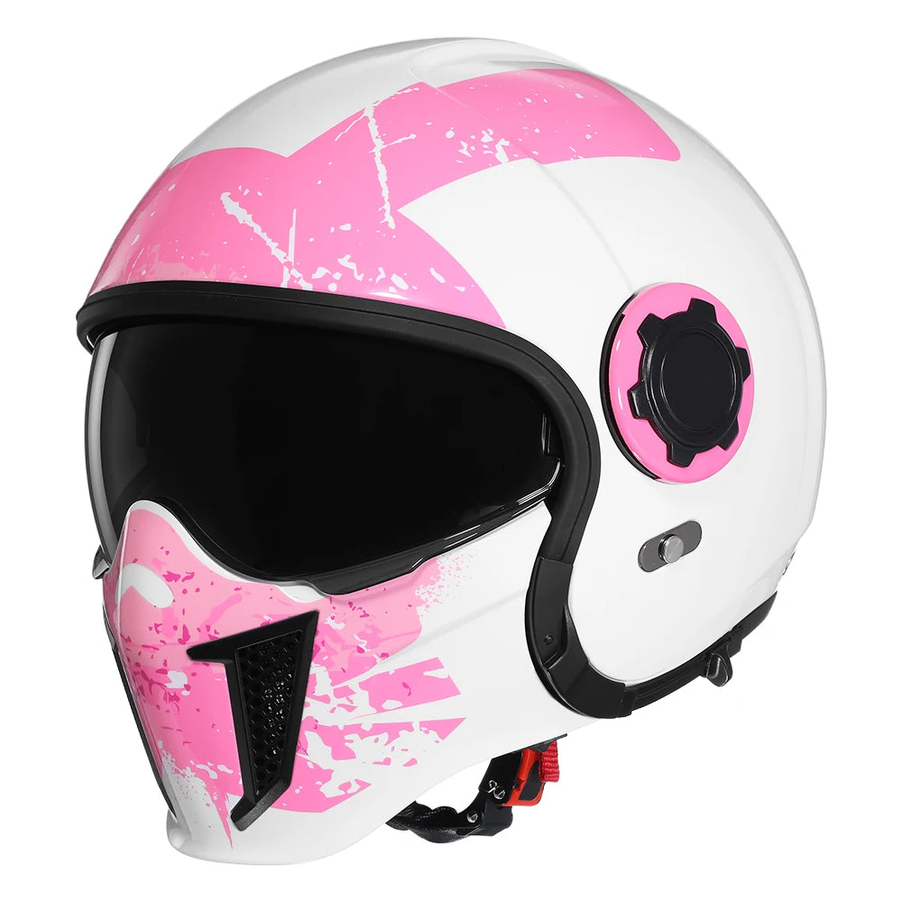 Casque Moto Modulable CYRIL OP12A – Double Visière, Homologué DOT & ECE, Boucle Rapide, Homme & Femme