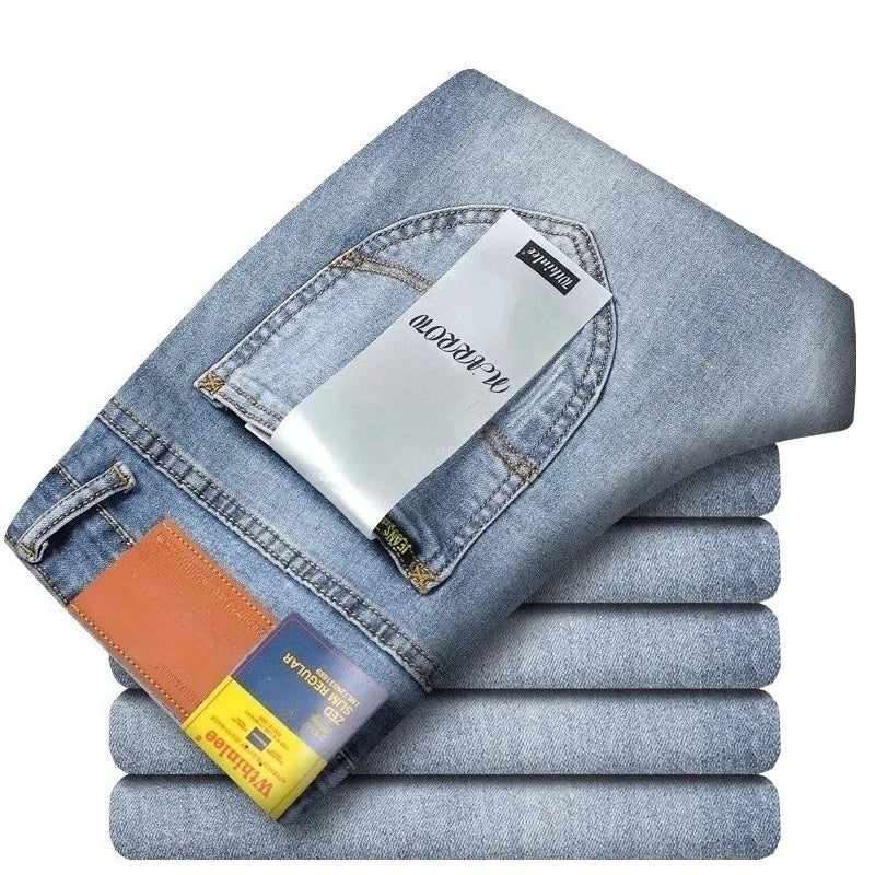 Jean Business Casual Homme Coupe Droite Stretch – Style Classique Toutes Saisons