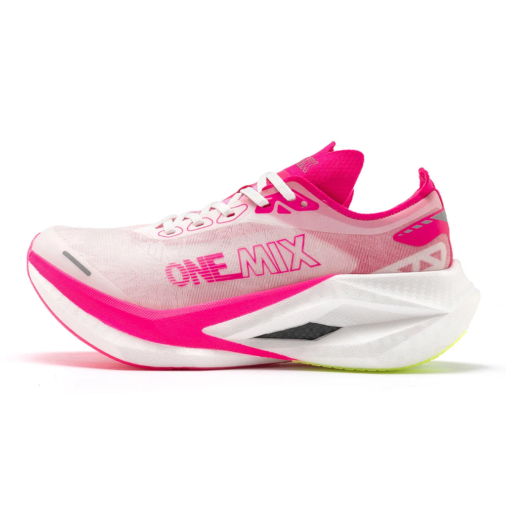 ONEMIX Chaussures de Course Marathon Professionnelles – Plaque Carbone, Amorti Double Couche, Unisexe