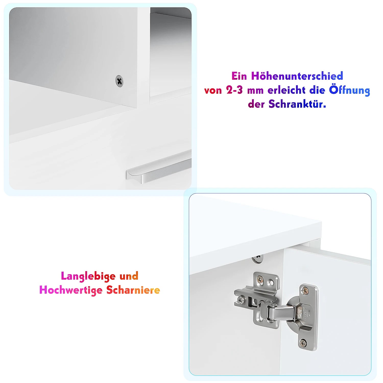 Meuble TV LED RGB 160 cm Style Scandinave – 16 Couleurs | 2 Portes | 1 Tiroir | Étagères Verre | TV 70"