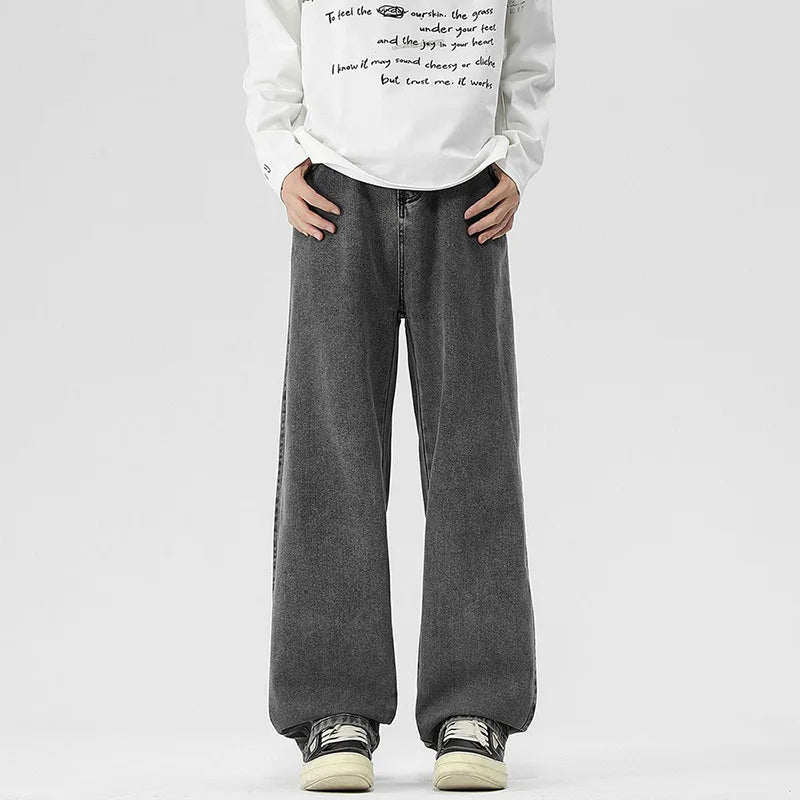Jean Wide Leg Loose Homme Style Coréen Denim Casual Multicolore | S-XXXL