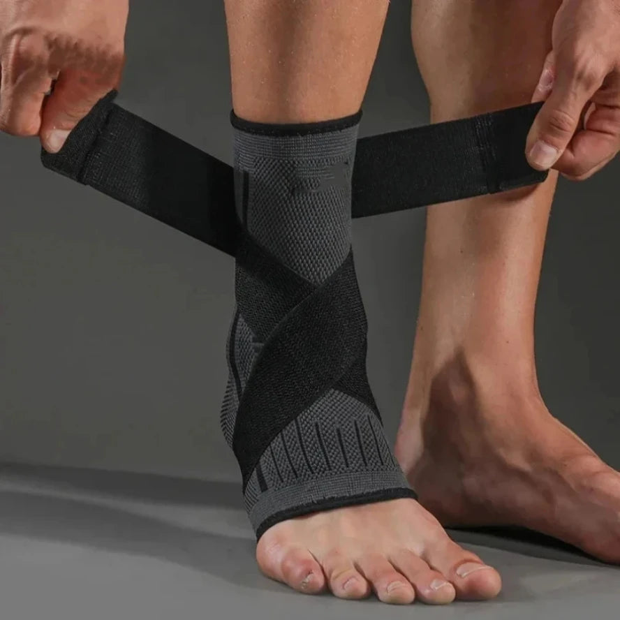 Chevillère de Sport Élastique avec Bandage de Compression