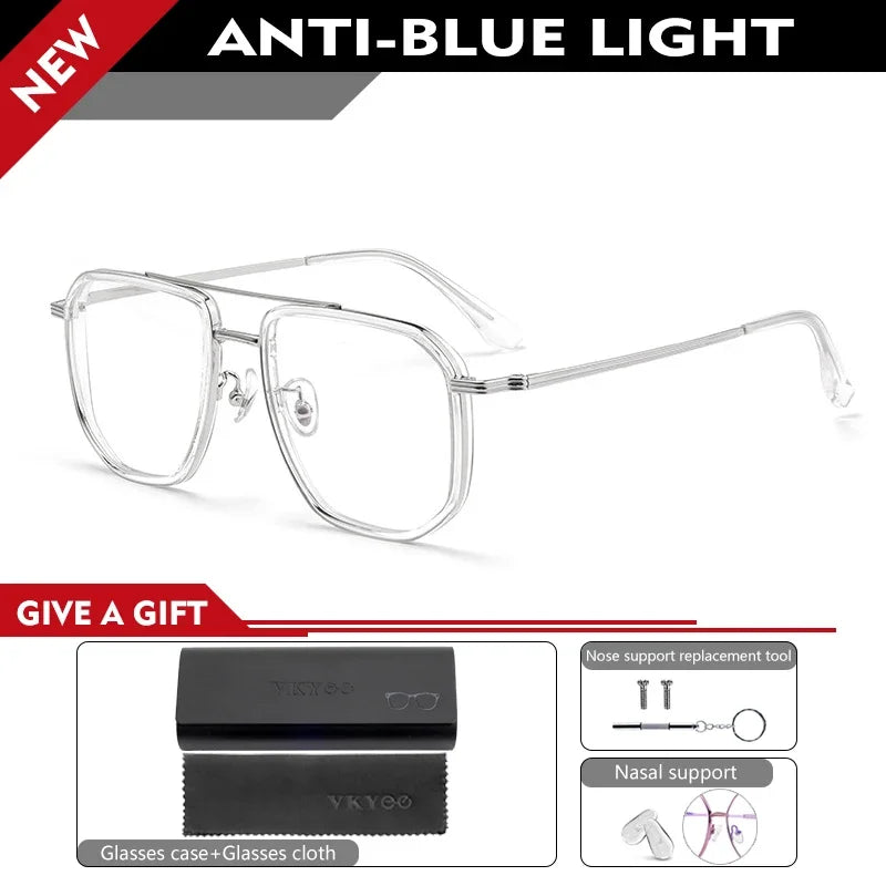 Lunettes de Lecture Photochromiques CAIDERONI 2216YJ – Grand Cadre Rétro Anti-Lumière Bleue