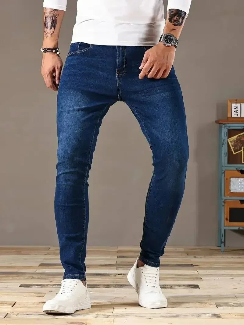 Jean Skinny Slim Homme 3 Coloris Street Style Hip-Hop Stretch Tailles 28-38