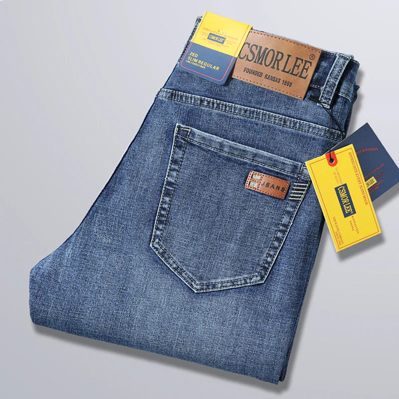 Jean Homme Slim Stretch Coupe Droite – Style Casual Toutes Saisons