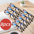 Pack of 8 MOYOKA reading glasses - Unisex, lightweight plastic frame
