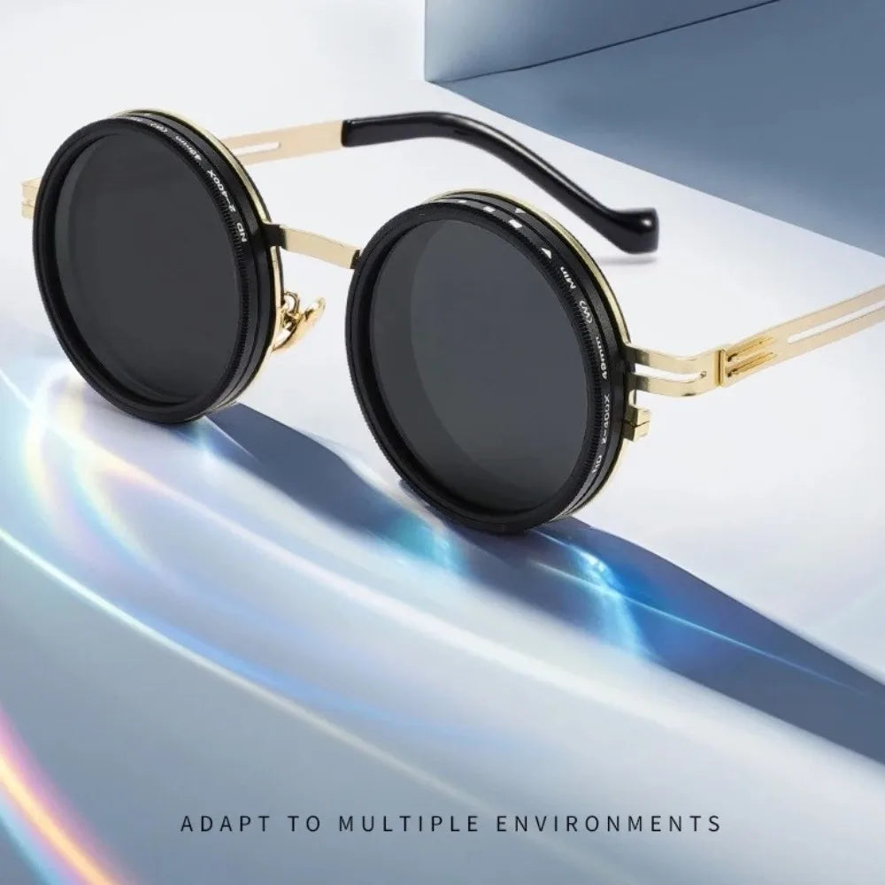 Lunettes de Soleil Polarisées Filtre ND2-400 Réglable 9 Niveaux – UV400, Pêche & Conduite