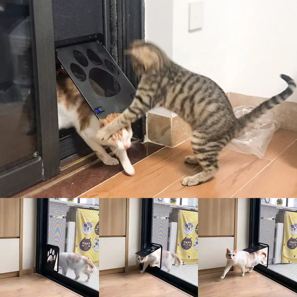 Chatière Magnétique Verrouillable – Porte pour Chat & Chien, Installation Facile, Taille L & XL