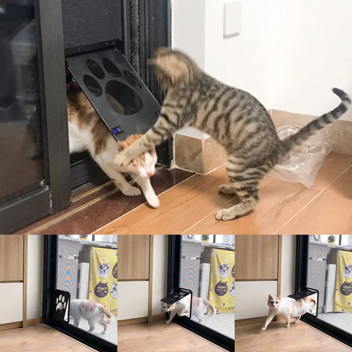 Chatière Magnétique Verrouillable – Porte pour Chat & Chien, Installation Facile, Taille L & XL