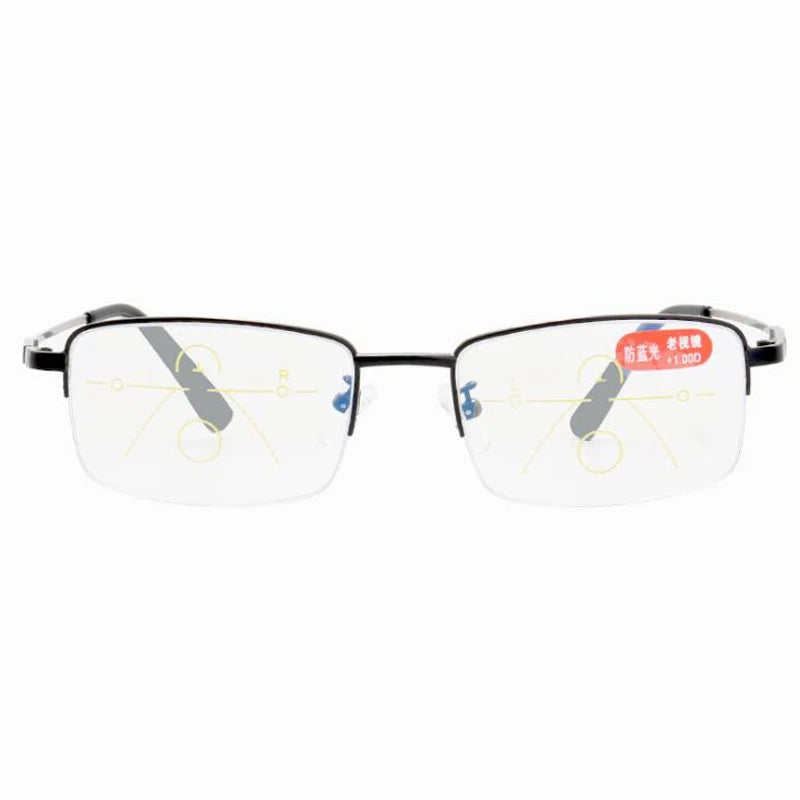 Lunettes de Lecture Progressives Multifocales – Monture Alliage, Anti-Lumière Bleue